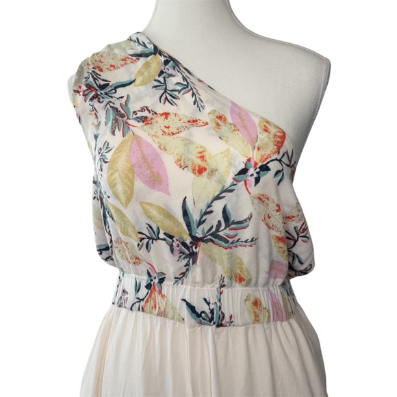 |EUC| FREE PEOPLE Island Time Floral Print One-Shoulder Wide-Leg Jumpsuit - Picture 2 of 9